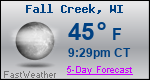 Weather Forecast for Fall Creek, WI