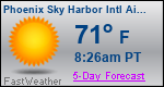 Weather Forecast for Phoenix Sky Harbor International Airport, AZ