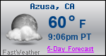 Weather Forecast for Azusa, CA