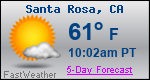 Weather Forecast for Santa Rosa, CA