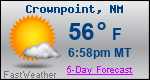 Weather Forecast for Crownpoint, NM