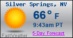 Weather Forecast for Silver Springs, NV