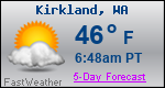 Weather Forecast for Kirkland, WA