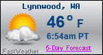 Weather Forecast for Lynnwood, WA