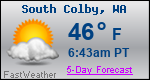 Weather Forecast for South Colby, WA