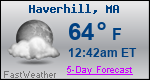 Weather Forecast for Haverhill, MA