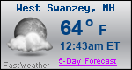 Weather Forecast for West Swanzey, NH