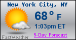 Weather Forecast for New York, NY