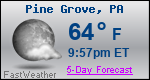 Weather Forecast for Pine Grove, PA