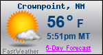 Weather Forecast for Crownpoint, NM