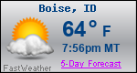 Weather Forecast for Boise, ID