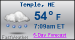 Weather Forecast for Temple, ME