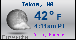 Weather Forecast for Tekoa, WA