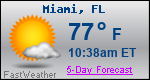 Weather Forecast for Miami, FL