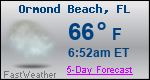 Weather Forecast for Ormond Beach, FL