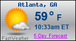 Weather Forecast for Atlanta, GA