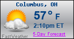 Weather Forecast for Columbus, OH