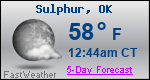 Weather Forecast for Sulphur, OK