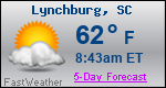 Weather Forecast for Lynchburg, SC