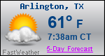 Weather Forecast for Arlington, TX