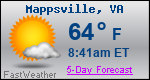 Weather Forecast for Mappsville, VA