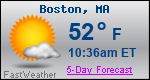 Weather Forecast for Boston, MA