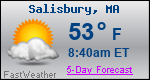 Weather Forecast for Salisbury, MA