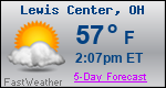 Weather Forecast for Lewis Center, OH