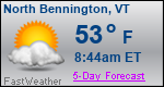 Weather Forecast for North Bennington, VT