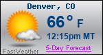 Weather Forecast for Denver, CO