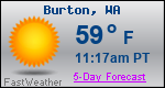 Weather Forecast for Burton, WA
