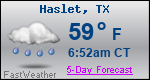Weather Forecast for Haslet, TX