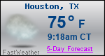 Weather Forecast for Houston, TX