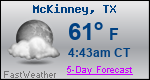 Weather Forecast for McKinney, TX