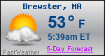 Weather Forecast for Brewster, MA