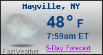 Weather Forecast for Mayville, NY