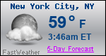 Weather Forecast for New York, NY
