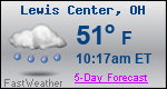 Weather Forecast for Lewis Center, OH