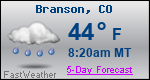 Weather Forecast for Branson, CO