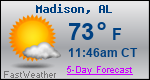 Weather Forecast for Madison, AL