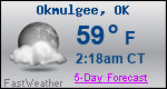 Weather Forecast for Okmulgee, OK