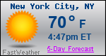 Weather Forecast for New York, NY