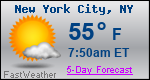 Weather Forecast for New York, NY