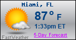 Weather Forecast for Miami, FL