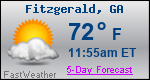 Weather Forecast for Fitzgerald, GA