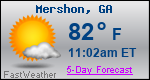 Weather Forecast for Mershon, GA