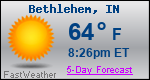 Weather Forecast for Bethlehem, IN