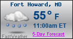 Weather Forecast for Fort Howard, MD