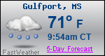 Weather Forecast for Gulfport, MS