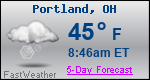 Weather Forecast for Portland, OH